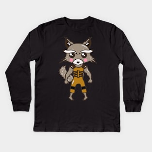 Space Raccoon Kids Long Sleeve T-Shirt
